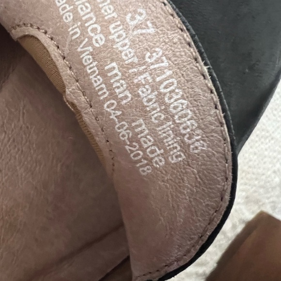 Dansko Preston Burnished Nubuck Black Loafer Wood Block Heel Size 7 Workwear - Picture 5 of 12